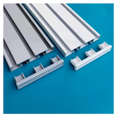 Produktbild von Aluminium Gardinenschiene mit Montageset für Deckenmontage (weiß, 100)