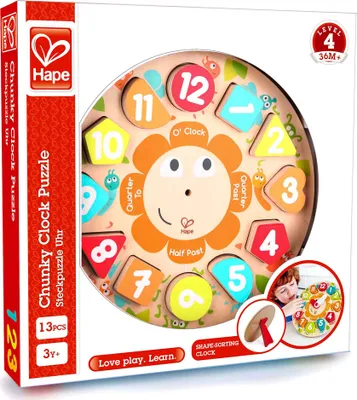 Produktbild von Hape Steckpuzzle Uhr (Kinderpuzzle)