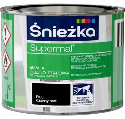 Produktbild von Öl-Alkyd-Emaille für Holz und Metall, Schwarz Matt, 0,2 L