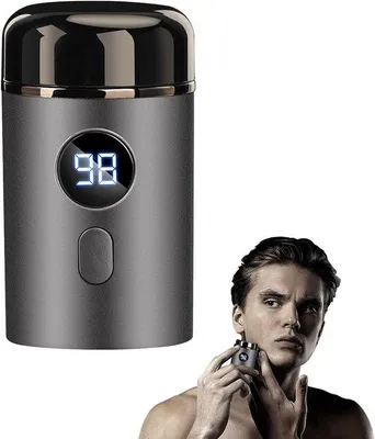Obrázek produktu pro Elektrický holicí strojek, dobíjení přes USB, holení za mokra i za sucha, stříbrný, pánský model