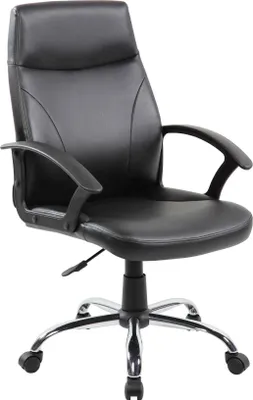 Produktbild von Bürostuhl Dgliozz, Chefsessel mit Armlehnen, Ergonomischer Bürostuhl, Schwarz, 60x59h100/110 cm