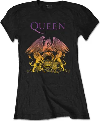 Produktbild von Queen Gradient Crest Black S Damen T-Shirt