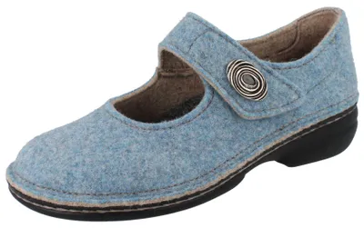 Produktbild von FINN COMFORT Ramsau Damen Hausschuhe blau Doublefilz - Größe: 37