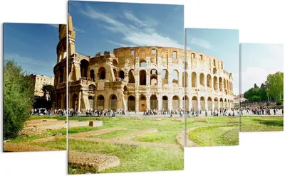 Produktbild von Bild auf Leinwand - Leinwandbild - Archäologie Architektur Italien Kolosseum - 160x90cm - Wand Bild - Wanddeko - Leinwanddruck - Bilder - Kunstdruck - Leinwand bilder - Wandkunst - DL160x90-2685