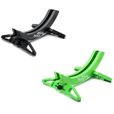 Immagine prodotto di Set di 2 supporti per bicicletta ROCKBROS, adatti a cerchi con larghezza da 2,6 a 8 cm, supporti per ruota posteriore, colore nero e verde
