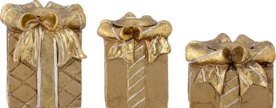 Produktbild von Halia Kerzenhalter, Gold, Polyresin