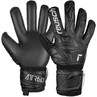 Produktbild von Reusch Attrakt Solid Torwart-Fußballhandschuhe, schwarz, groß. 9.5