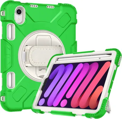 Zdjęcie produktu dla Etui na iPada Mini 6 8,3" z podstawką i uchwytem na rysik Zielony