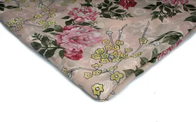 Obrázek produktu pro Šifon s potiskem, vzor 6, pudrově růžová 50 x 150 cm