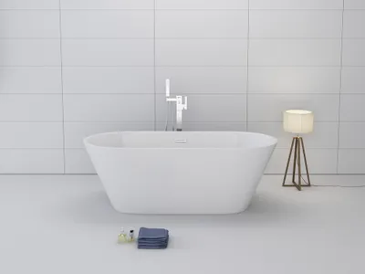 Produktbild von Badewanne freistehend Dehlia weiss 170x80 cm hochwertiges Acryl 170 x 80 cm