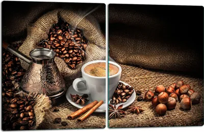 Produktbild von Herdabdeckplatten 2x40x52 Glaskeramikkochfeld 2-Teilig Glas Spritzschutz Kaffee