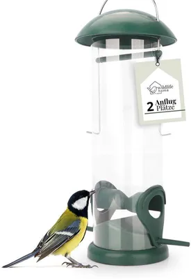 Produktbild von Famanu Vogel-Futterspender 20 cm mit 2 Füllöffnungen - Futterstation für Wildvögel