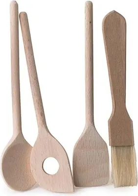 Produktbild von Holzlöffel mit Loch 16 cm für Puppenmuttis oder Puppenvatis