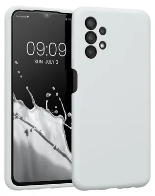 Produktbild von kwmobile Hülle kompatibel mit Samsung Galaxy A13 4G - Hülle Silikon gummiert - Handyhülle - Handy Case in Weiß matt