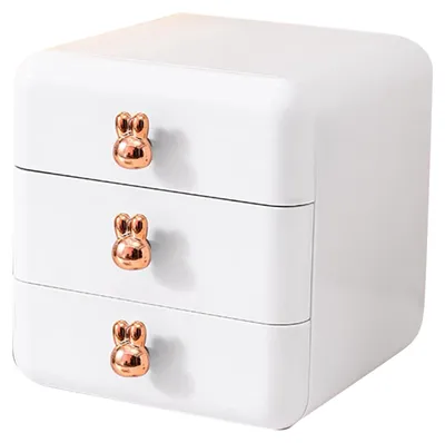 Immagine prodotto di Contenitore per cancelleria, grande capacità - Cassettiera da scrivania - Plastica - Design semplice - Elegante - Soluzione di archiviazione versatile
