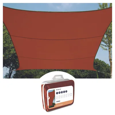 Produktbild von Perel Sonnensegel 3.6 x 3.6 m, quadratisch für Garten und Terrasse, wasserabweisend, UV-Schutz 90%,