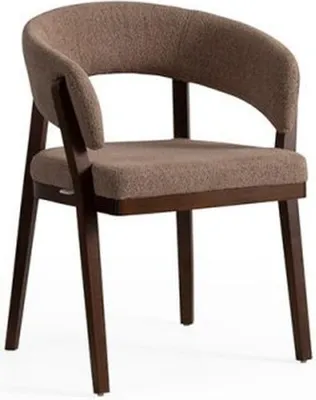 Produktbild von Moderner Brauner Esszimmerstuhl  Polsterstühle Holzgestell