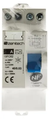 Produktbild von Fehlerstromschutzschalter 40/2 30mA Typ A Nf - Zenitech