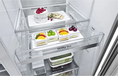 Produktbild von LG GSXV91PZAE Side-by-Side mit Eiswürfel Maker, No Frost Wassertank, InstaView