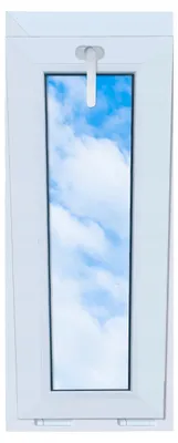 Immagine prodotto di Finestra in PVC bianco, apribile a vasistas, dimensioni 40 x 100 mm, nuova, dimensioni totali 400 x 1000 mm, con doppi vetri, apribile a vasistas