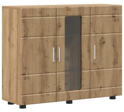 Image de vidaXL Armoire en bois, style artisan, bois stratifié imitation chêne