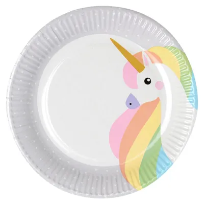 Immagine prodotto di Piatti di carta Papstar Ø 23 cm "Unicorno", 20 x 10 pezzi
