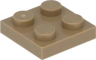Image de Lego® 2x2 plaques 3022 - 10 pièces beige foncé