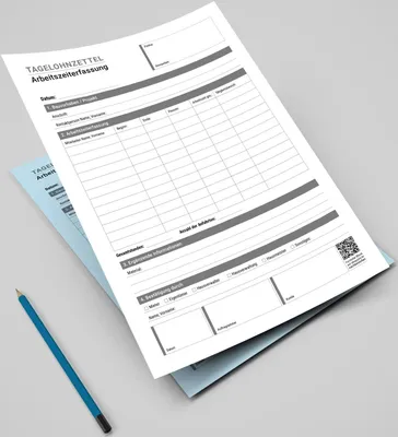 Produktbild von Arbeitszeiterfassung A4-BlockFormular selbstdurchschreibend