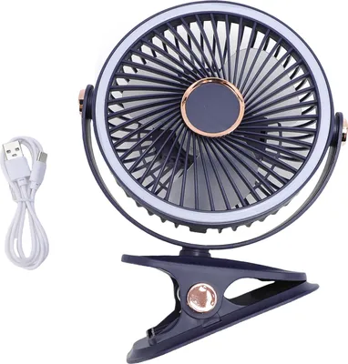 Productafbeelding van Bureauventilator met klem, lichtgewicht, stil, draadloos, klein, USB-aangedreven, geschikt voor slaapkamer en kantoor
