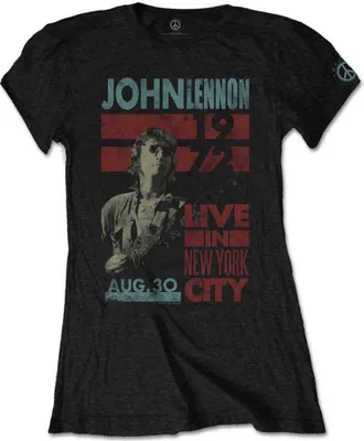 Productafbeelding van John Lennon Live In New York City - Zwart dames T-shirt