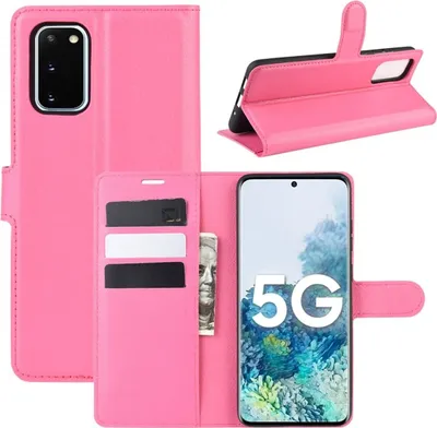 Produktbild von König Design Hülle kompatibel mit Samsung Galaxy S20 FE Kunstleder Handyhülle - Handy Case Rosa