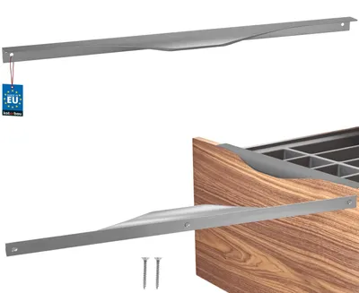 Produktbild von KOTARBAU® Schrankgriffe Möbelgriffe 436 / 416 mm Silber ZnAl Griffe für Küchenschränke Griffe Schubladengriff Türgriff Schrank Kantengriff