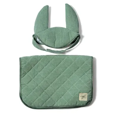 Image de byAstrup Chabraque et bonnet anti-mouches Corduroy Hobby Horse Saddle Pad Green