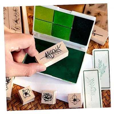 Produktbild von Holzstempel für Journaling und Scrapbooking – Blumenstempel zum Basteln