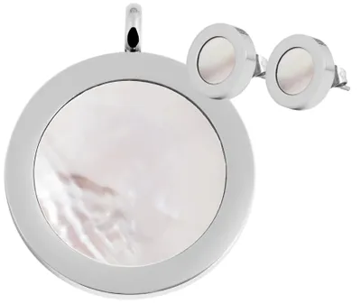 Produktbild von Akzent Edelstahlanhänger in silberfarbig, Durchmesser: 32 mm