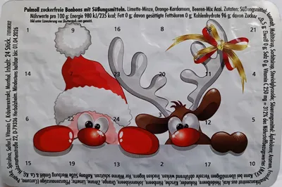 Produktbild von 5 Stück Mini Adventskalender mit Pulmoll "Kuck mal" Kalender Weihnachtskalender