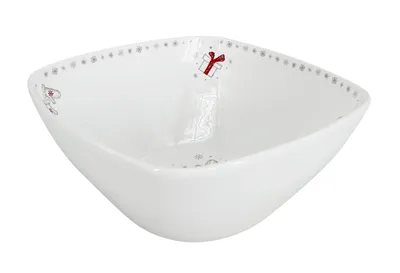 Obrázok produktu pre Misa Quadro Koleda (26x11cm), biela s vianočnou dekoráciou