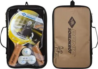 Produktbild von Tischtennis Set Schildkröt Persson 500, Korkgriff, ITTF Beläge, 1.6 mm Schwamm