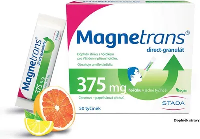 Zdjęcie produktu dla Magnetrans Direct 375 mg, magnez, szybki suplement magnezu 50 granulowanych batonów
