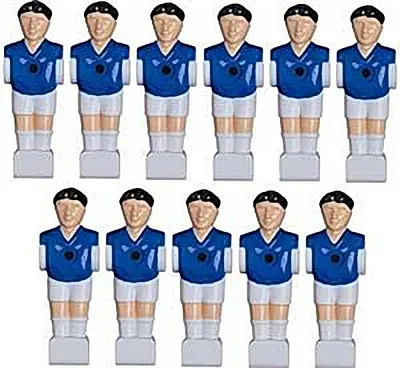 Produktbild von 11 Kickerfiguren 16 mm blau-weiß Komplett Set