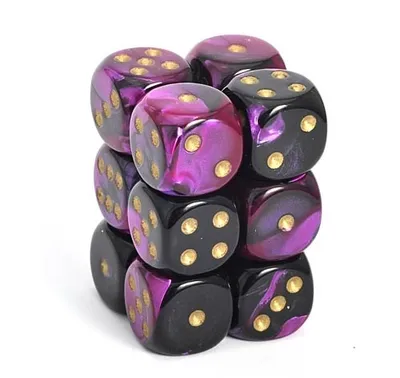 Produktbild von Asmodee 26640, Würfelsatz, Schwarz, Violett, Unisex, Deutschland, Vereinigte Staaten, 16 mm, 16 mm