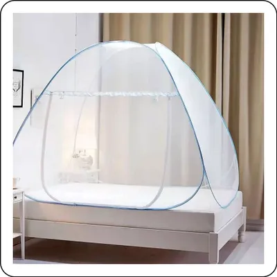 Produktbild von Moskitonetz Bettbaldachin 1 Stück, Faltbar Mit Doppeltür, 180 x 200 x 150 cm, Für Camping Und Reisen