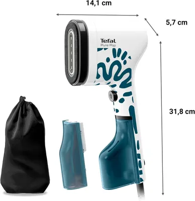 Produktbild von Dampfbürste 1300W Handheld Steamer, 70ml Tank, 20g/Min Dampf, 15s Aufheizen, entfernt Gerüche & 99,9% Keime, tragbarer Kleidungsglätter, Alpenblau
