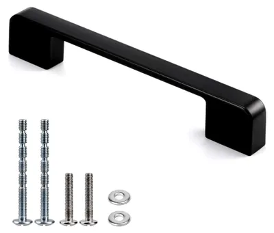 Produktbild von Schwarze Griffe 10 Stück Küchengriffe 128mm Möbelgriff Aluminiumlegierung Küchenschrank Schubladengriffe 5 Zoll Möbelbeschläge