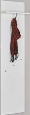 Produktbild von Garderobenpaneel Flurgarderobe weiß seidenmatt