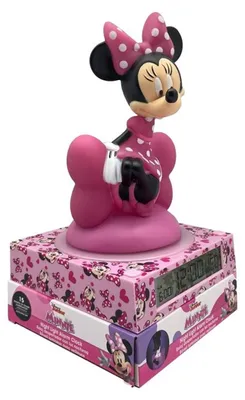 Productafbeelding van KIDS EUROSWAN Minnie 3D nachtlampje met wekker, model 86536