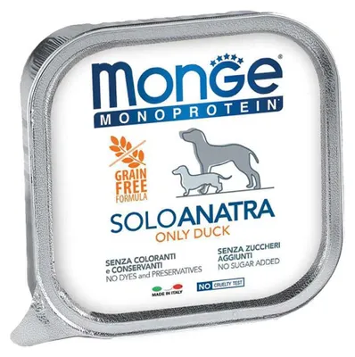 Productafbeelding van Monge Hondenvoer Monoproteïne, alleen eend, 150g