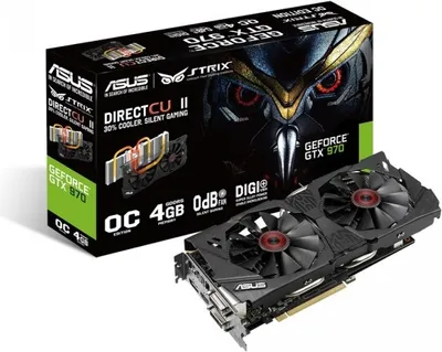 Produktbild von ASUS STRIX GeForce GTX 970 DC2OC 4GB Grafikkarte