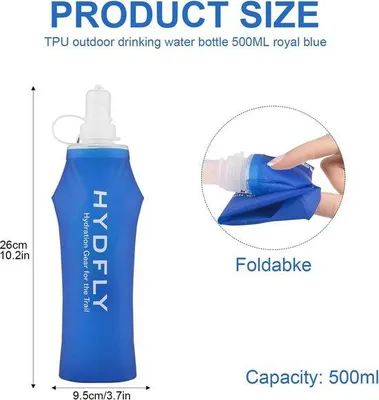 Produktbild von Famanu Trinkflasche 500 ml - Faltbar für Sport und Outdoor