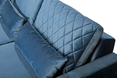 Produktbild von Samt Stoff Sitz Garnitur Designer Wohnlandschaft Ecksofa Sofa Couch Sofa U Form